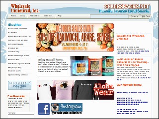Web site www.cybersnacks.net, Wholesale Unlimited