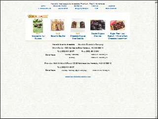 Web site www.honoluluchocolate.com, Honolulu Chocolate Company