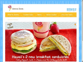 Web site www.jambajuicehawaii.com, Jamba Juice