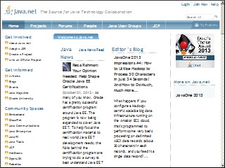 Web site www.java.net, JAVA.NET