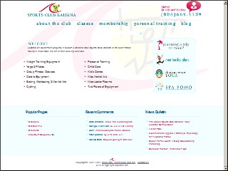 Web site www.sportsclubkahana.com, Sports Club Kahana